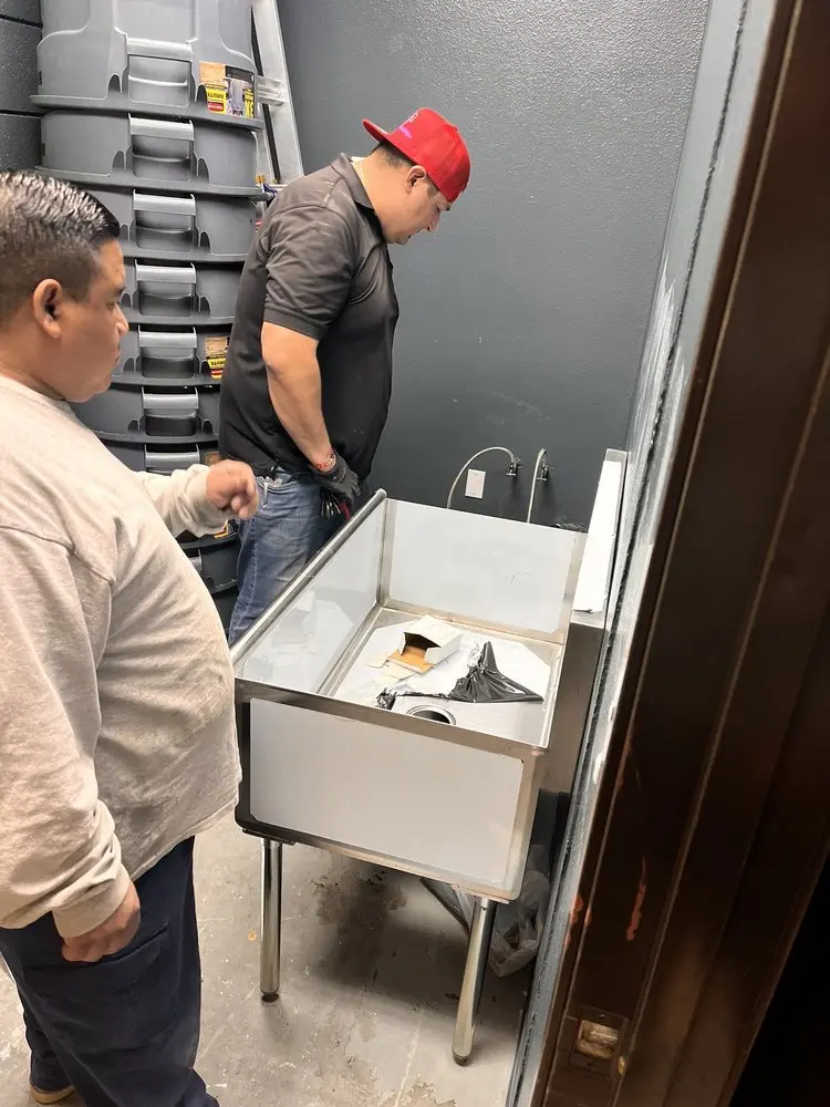 Commercial plumbing and sink installation in Gas City